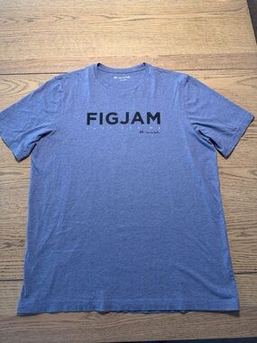 Travis Mathew FIGJAM Heather Blue Short Sleeve Tee